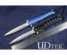  Blue and black Small Fish steel folding knife (small size) UD402222